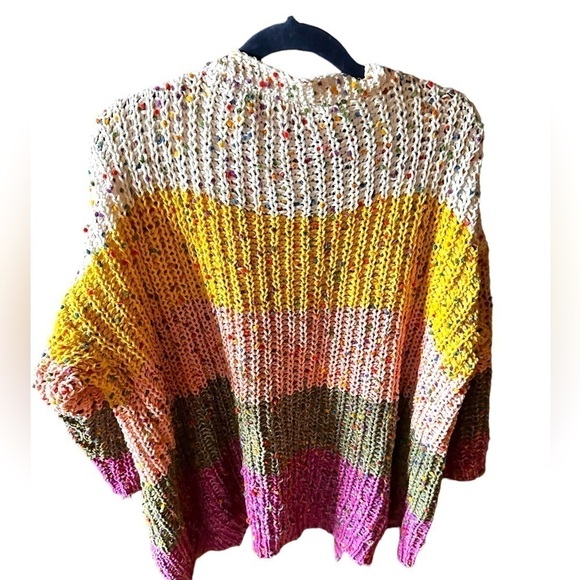 Davi and Dani size large striped chenille chunky knit cardigan. Gently‎ worn . - Picture 2 of 14